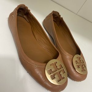 Tory Burch Mini Travel Ballet- Color Roya Tan Gold
